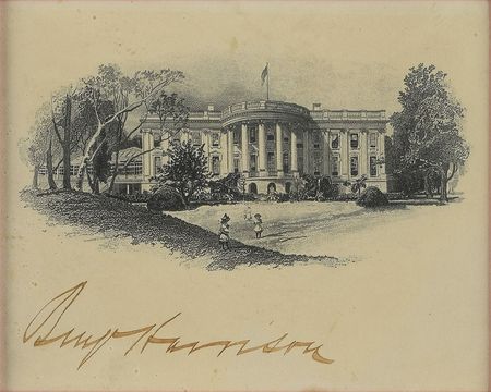 Lot #61 Benjamin Harrison Engraving - Image 3