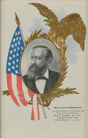 Lot #61 Benjamin Harrison Engraving - Image 4