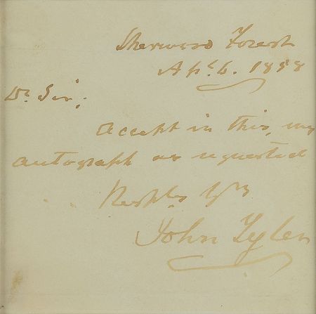 Lot #29 John Tyler Handwritten Letter Signed - Image 2