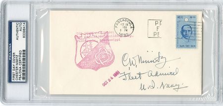 Lot #353 Chester Nimitz First Day Cover - Image 1