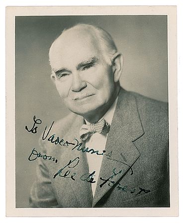 Lot #249 Lee de Forest Signed Photograph and Check - Image 1