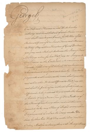 Lot #278 King George III Signed Document - Image 1