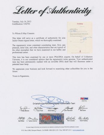 Lot #86 Jacqueline Kennedy Typed Letter Signed - Image 2