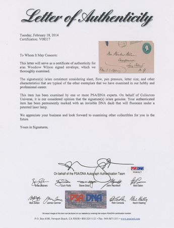 Lot #192 Woodrow Wilson Envelope - Image 2