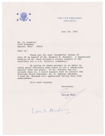 Lot #118 George Bush Letters - Image 1