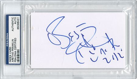 Lot #688 Adele and Aretha Franklin Signatures - Image 2