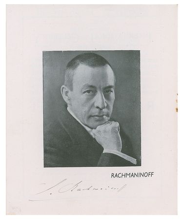 Lot #554 Sergei Rachmaninoff Program - Image 1