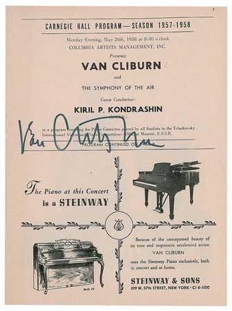 Lot #586 Van Cliburn Programs - Image 2