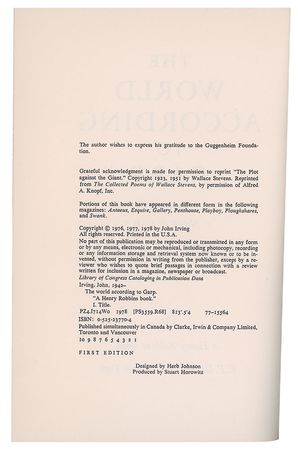 Lot #512 John Irving Book - Image 2