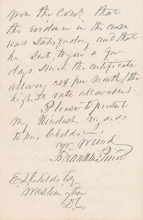 Lot #34 Franklin Pierce Handwritten Letter Signed - Image 2