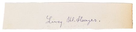 Lot #55 Rutherford and Lucy Hayes Signatures - Image 2