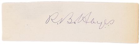 Lot #55 Rutherford and Lucy Hayes Signatures - Image 1
