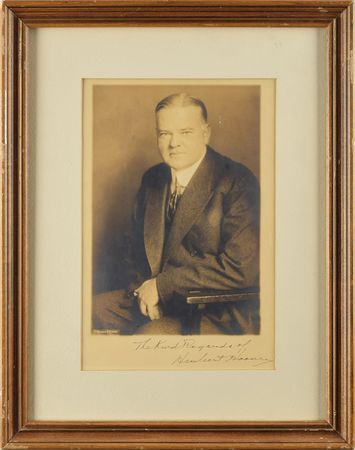 Lot #75 Herbert Hoover Signed Photograph - Image 1