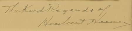 Lot #75 Herbert Hoover Signed Photograph - Image 2