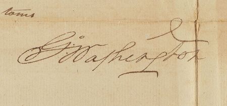 Lot #1 George Washington: Superb 1794 three-language ship's pass issued by President Washington - Image 2