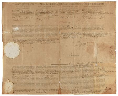 Lot #9 Thomas Jefferson and James Madison: