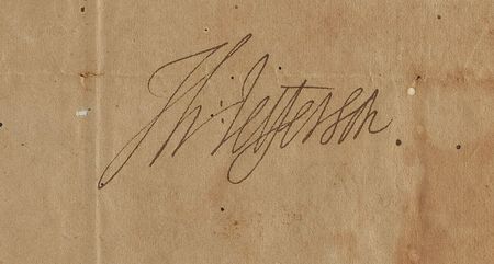 Lot #9 Thomas Jefferson and James Madison: Jefferson and Madison dispatch 