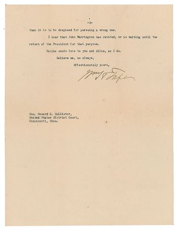 Lot #66 William H. Taft: 