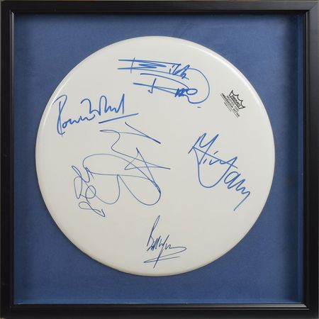 Lot #4113  Rolling Stones Signed Drumhead
