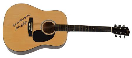 Lot #4448 Gordon Lightfoot Signed Guitar and Album - Image 2