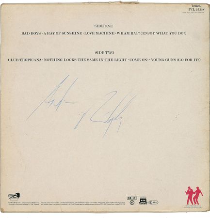 Lot #749  Wham! Signed Album - Image 2