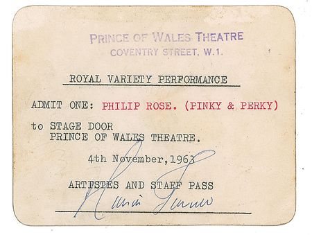 Lot #4022  Beatles Signed 1963 Royal Command Backstage Pass - Image 2