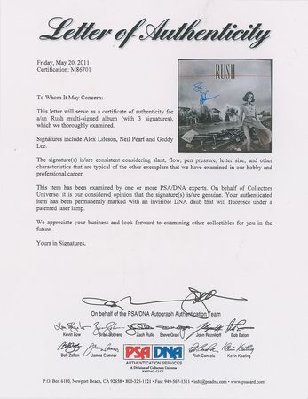 Lot #4526  Rush Signed Album - Image 3