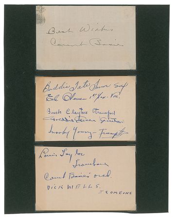 Lot #4231 Count Basie and His Orchestra Signatures - Image 1
