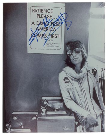 Lot #4101 Keith Richards Signed Photograph