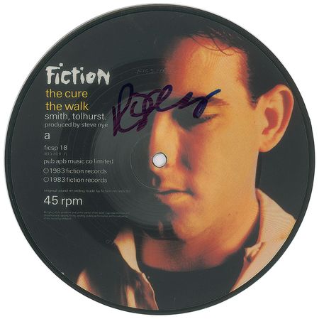 Lot #4679 The Cure: Robert Smith Set of (6) Signed 45 RPM Records - Image 1