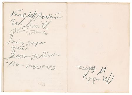 Lot #4227 Muddy Waters Signed Menu - Image 3