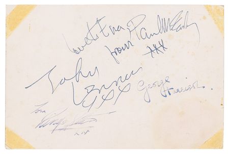 Lot #4021  Beatles Signed 1963 Promotional Card