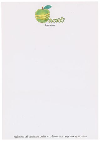 Lot #4051  Beatles Apple Records Letterhead - Image 2