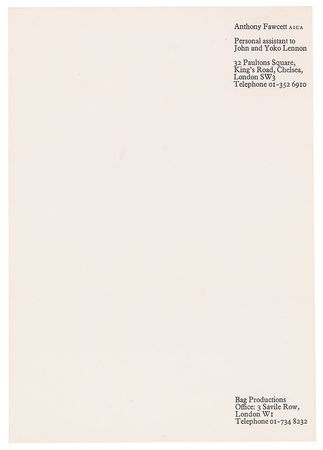Lot #4051  Beatles Apple Records Letterhead - Image 8