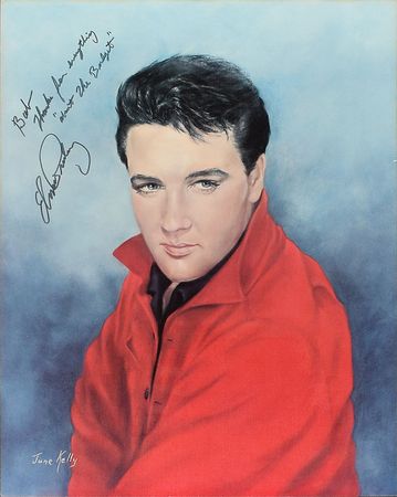 Lot #4071 Elvis Presley Signed Print