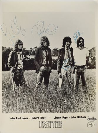 Lot #4152  Led Zeppelin Signed Photograph
