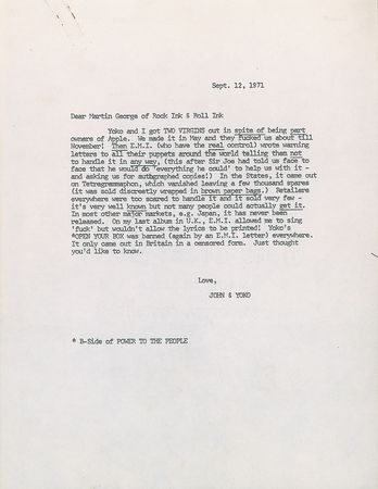 Lot #4036 John Lennon Autograph Letter Signed - Image 2