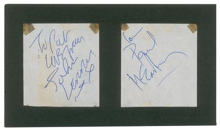 Lot #4033 John Lennon and Paul McCartney