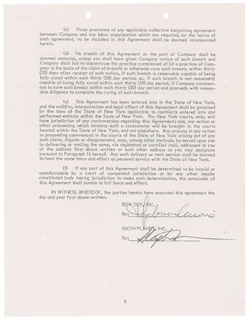 Lot #4664  Madonna Signed Document - Image 1