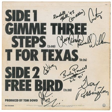 Lot #4514  Lynyrd Skynyrd Signed Album - Image 2