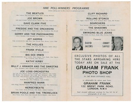 Lot #4012  Beatles and Rolling Stones 1964 New Musical Express Program - Image 3