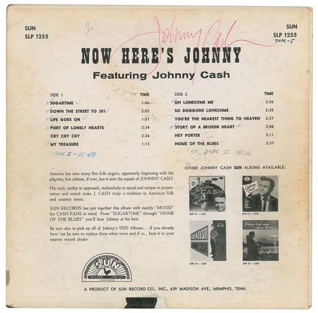 Lot #4188 Johnny Cash Group of (4) Signed Sun Albums - Image 2