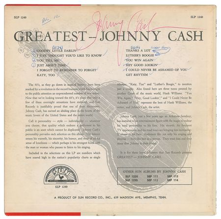 Lot #4188 Johnny Cash Group of (4) Signed Sun Albums - Image 3