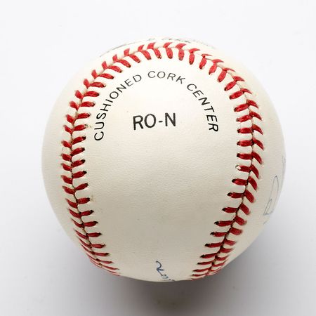 Lot #762 Hank Aaron and Al Downing Signed Baseballs - Image 2