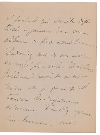 Lot #447 Marcel Proust: Praise for a fellow writer's characters, 