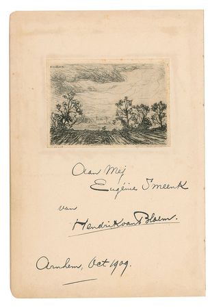 Lot #538 Sergei Rachmaninoff: Impressive hotel guest book, featuring Rachmaninoff, Casals, Bernhardt, and a series of leading Dutch artists - Image 4