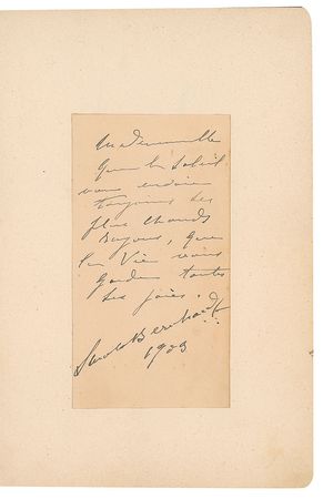 Lot #538 Sergei Rachmaninoff: Impressive hotel guest book, featuring Rachmaninoff, Casals, Bernhardt, and a series of leading Dutch artists - Image 17