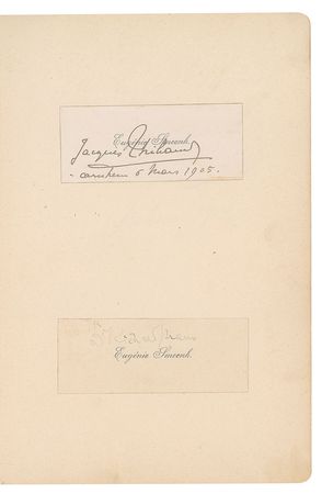 Lot #538 Sergei Rachmaninoff: Impressive hotel guest book, featuring Rachmaninoff, Casals, Bernhardt, and a series of leading Dutch artists - Image 21