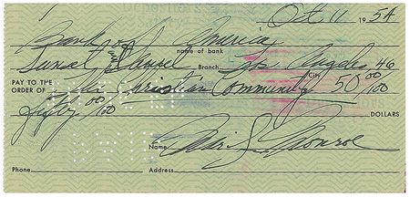 Lot #638 Marilyn Monroe Check - Image 1