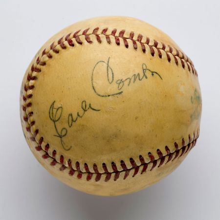 Lot #760 Ted Williams and Earle Combs Signed Baseball - Image 2